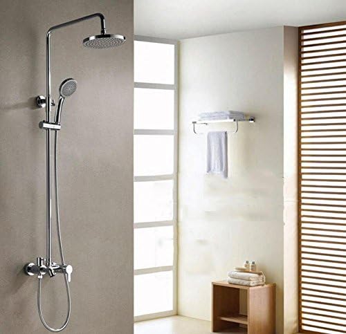Chrome Full Copper Bathroom Rain Mixer Shower Set for Bathroom, 3 Effluent Mode Home Shower System, Bath Rainfall Shower Head, Handheld Shower, Tap Faucet