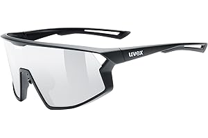 uvex skyryse, okulary sportowe unisex-dorosły, black matt/silver mirror, one size
