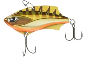 Rapala - Leurre de Pêche Rap-V Blade - Construction Plastique/Métal - Leurre Pêche d'eau Douce Coulant - Profondeur de Nage Variable - Taille 6cm / 14g - Fabriqué en Estonie - Gold Chrome Tiger