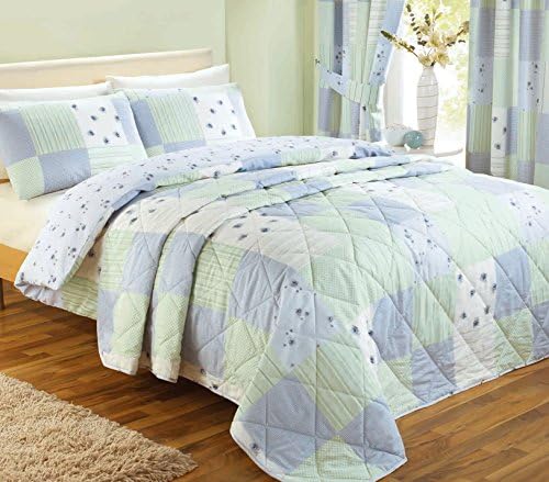 DREAMS AND DRAPES Patchwork Bedspread - Double - Blue