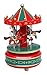BXT Merry Go Round Music Box Wooden Carousel Multi-Colored 4-Horse Animated Figurine Desktop Playset Awesome Kids Xmas Birthday Presents