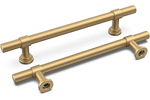 LONTAN LONTON 10 sztuk gałek meblowych w kolorze złotym, 128 mm, rozstaw otworów, uchwyty kuchenne, uchwyty do drzwi szafy, kolor złoty, mosiądz