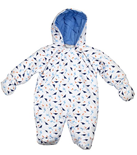 Nursery Time Babies 1 Piece Snowsuit Pramsuit White 0 - 3 months