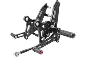 ROCKMUTE Motorrad-Hinterrad-Set für Honda MSX 125/Grom 2013–2020, verstellbare Fußstütze, Schalthebel, Bremspedal, Fußrasten, Set (schwarz)