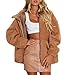 Produktbild Soupliebe Damen Revers Langarm Faux Lammfell Mantel Winter Freund Winter Faux Mantel Jacken Mäntel Sweatjacke Winterjacke Fleecejacke Steppjacke