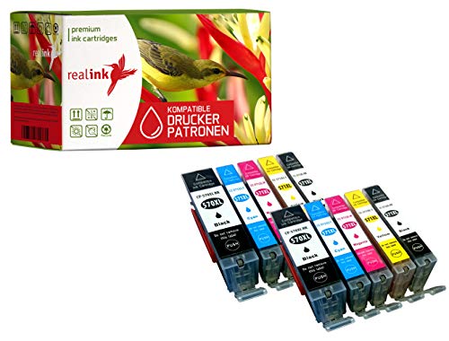 10 realink® Druckerpatronen ersetzen Canon PGI570/ CLI571 XL MIT CHIP kompatibel für Canon Pixma MG5750, MG5751, MG5752, MG5753, MG6850, MG6851, MG6852, MG6853