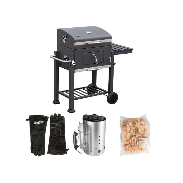 El Fuego Holzkohlegrill Ontario Grau 115x107x67 Cm