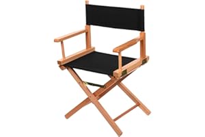 Feegow Kit de repuesto de funda de silla de director de lona, para silla de maquillaje plegable casual, accesorios para el hogar, jardín, interior y exterior (negro)