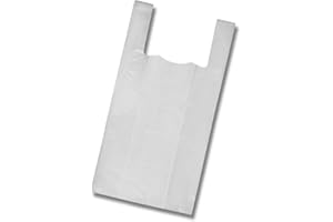 Sanjoma Chemical Solutions 1000 Bolsas de Plástico Ecológicas con Asas Resistentes 30x40cm | Bolsas Reciclables Multiusos | Fuertes y Duraderas