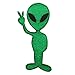 Produktbild Green Alien Peace UFO Gravity Iron on Patch Aufnaher Embroidered 3.15 X 2 -Inches