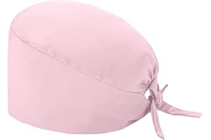 DKINGS Surgical Cap Cotton Surgical Hat Adjustable Chef Hat Scrub Cap for Doctor Nurse Dentist Chemo Bandana Women Men Headwear (Pink)