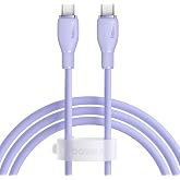 Type-C to Type-C Cable 100W with Baseus Pudding Fast Charging Feature, 1.2 Meters, Purple