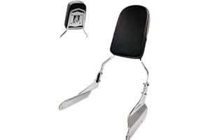 HASKULLE Motorcycle Chrome Flame Fire Style Backrest Sissy Bar with Leather Pad for 1994-2003 Magna 750 VF750/ 1995-2006 Magna 250 VF250