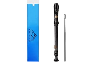 EASTROCK ABS Blockflöte Diskant Sopranblockflöte, C Key Blockflöte deutsches 3-teiliges Blockflöteninstrument für Anfängern ，braun