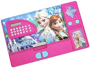 kiku frozen vin multipurpose dual side magnetic multifunctional pencil box with calculator for kids- Multi color,Plastic,Pack of 1
