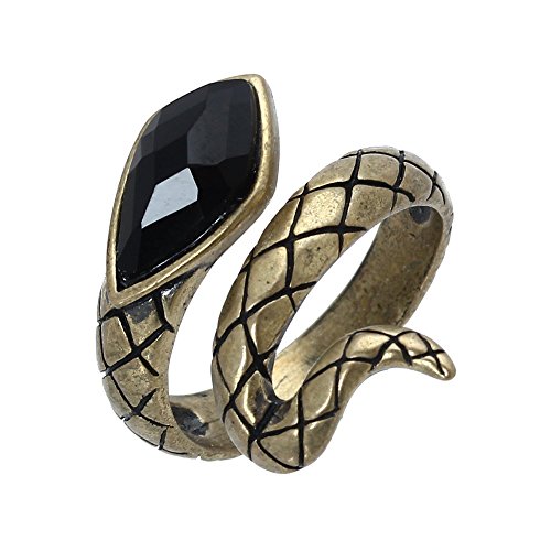 TOOGOO (R) Anillo de la aleacion de bronce con Serpiente para Hombres 