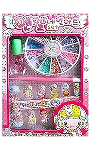 BVM GROUP Nail Art kit for Girls Birthday Gift for Girls Little Girls, Kids Pretend Play (Random Cute Nail Designs)- Multicolor