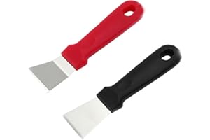 Super Scraper - ShiningUU 2-Pack Professional Scraper for Ovens, Stoves, Induction Hob, Freezer | Safe Stainless Steel None-Scratches Putty Scraper Tool for Kitchen Cleaning