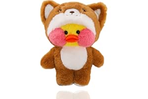 MAGIC SELECT Pato Kawaii de Peluche Amarillo Lalafanfan con Disfraces de Animales. Pato Café Mimi Juguete de Peluche con Capucha. Regalo para Niños y Niñas.