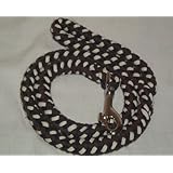 Hundeleine aus Baumwolle 1 Meter braun/natur/schwarz