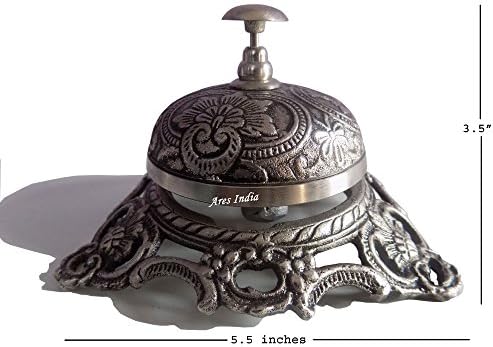 Antique Vintage Style Victorion Brass Emboss Functional Office Restautant Hotel Desk Call Bell Gold Color,