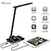 Produktbild ELINKUME LED Schreibtischlampe mit Qi Wireless Charging, 4-Farben einstellbar, 5-Level Touch Dimmer, Timer Abschaltung, USB Ladeanschluss, Dimmbare Klapp Tischlampe Nachttischlampe