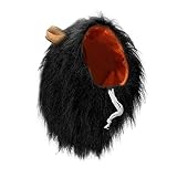 Tamaño ajustable: Longitud del disfraz de melena de león: 35 cm, con cordón elástico ajustable, disfraz perfecto para mascotas con circunferencia de cuello hasta 70 cm