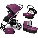 Casualplay Match 3 Loop - Silla de paseo con chasis de aluminio + CasualplayCot + Baby 0+