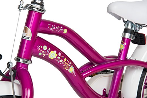 BIKESTAR® Premium Design Kinderfahrrad für coole Kids ab 4 Jahren ★ 16er Deluxe Cruiser Edition ★ Creamy Violett - 6