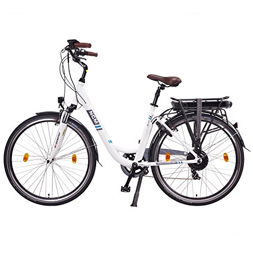 NCM Munich 28 Zoll Elektrofahrrad Herren/Damen Unisex Pedelec,E-Bike,City Rad, 36V 250W 14Ah Lithium-Ionen-Akku mit PANASONIC Zellen, weiß - 4