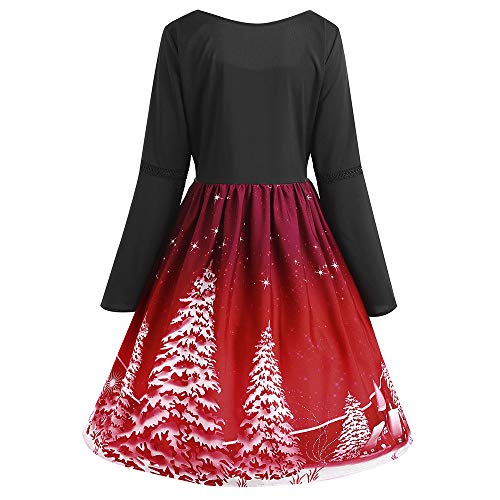 Womens Christmas Plus Size Swing Dress Ladies Long Sleeve Printed |  Desertcart Botswana
