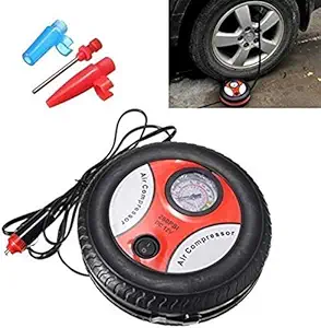 SQUICKLE Air Compressor 260 PSI 12V Tyre Tire Wheel Pump Motorcycle Airbed Portable Auto Inflator Pump Electric Air Compressor Bicycle Ball