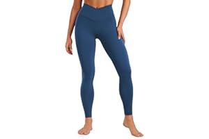 CRZ YOGA Damskie Butterluxe Cross Waist Workout Legginsy 25 Inches.V Cross High Waisted Gym Sportowe Legginsy jogi