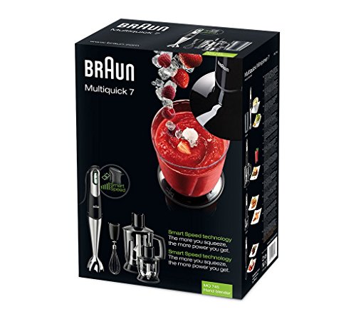 Braun MultiQuick 7 MQ 745 Aperitive Stabmixer, 750 W, Standmixer-Aufsatz (1.250 ml), Edelstahl-Schneebesen, EasyClick System, PowerBell Technologie - 10