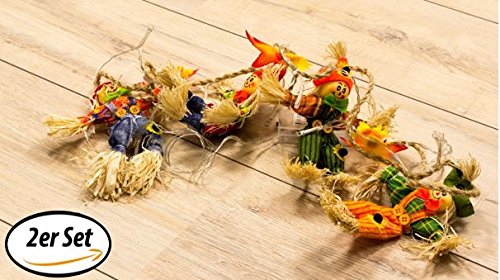 Wunderfabrik Maravillas fábrica Cadena de Luces LED Blanco cálido, Funciona con Pilas - Decoración para terraza, jardín, Dormitorio, Navidad, Boda