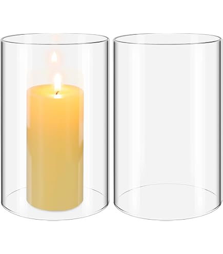 Glas Zylinder ohne Boden Ersatzzylinder Windlicht Grablicht Anfertigung nach Wunschmaß klar Wandstärke 2,5 mm Außen Durchmesser ca. 8 cm Länge ca. 12 cm