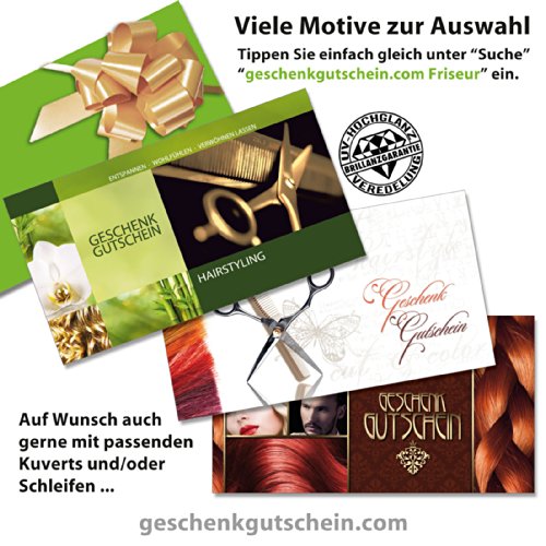 50 Stk. Geschenkgutscheine für Friseure, Coiffeure, Haarstudios, Hairstylisten K1261 - 2