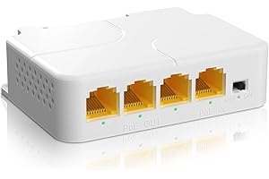 1 in 3 Out Gigabit PoE Extender, NICGIGA 3 Port PoE Repeater 100 Meters(328 ft),IEEE 802.3af/at Power Over Ethernet PoE Splitter to 3 PoE Devices Like IP Cameras, IP Phone, Wireless AP