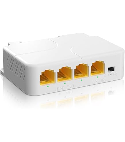 Revotech Extendeur PoE+ IP67 Imperméable Extérieur - Extension 100m/250m IEEE802.3af/at - Plug & Play Pour Caméra IP, AP, VoIP