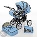 Produktbild Milk Rock Baby Star Cruiser Kombikinderwagen (Regenschutz, Moskitonetz) 14 Aqua & Aqua Pirate