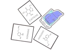 CHICHENGNIAN Struttura molecolare Dopamina Smalto Pin Celluina Beaker Spille in Metallo Distintivi per Amante della Scienza Fisica Regalo Partito A Tema