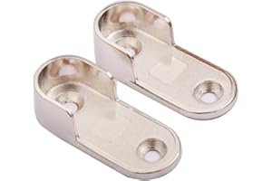 VIENTIANE Armario Tubo Almacenamiento Barras de Soporte,2 piezas de Cojinete de Tubo de Armario de Metal para Soporte de Varilla de Tubo de Gabinete (Diámetro 19 mm)