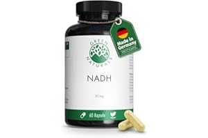 ‎GREEN NATURALS NADH 50mg - 60 Kapseln - Laborgeprüft und aus deutscher Herstellung - 100% Vegan & Ohne Zusätze - Apothekenqualität - Vorrat für 2 Monate - Green Naturals®