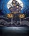 Produktbild aaloolaa 1,2 x 1,5 m Vinyl Fotografie Hintergrund Halloween Horror Haunted Castle Moon Night Kürbis Vintage Marmor Boden Hintergründe für Fotoaufnahmen Neugeborene Liebhaber Kinder Erwachsene Kinder Baby Persönlichen Hochformat Foto Hintergrund Studio Requisiten 4 x 150