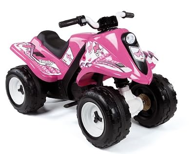 Smoby Toys, 33054, Quad Electrique Rallye, Véhicule Eletronique pour Enfant, 2 Roues Motrices, 2 Heures de Batterie 6 V, Rose