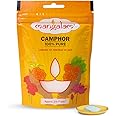 MANGALAM Camphor Slab 250g Pouch | 100% Pure | For Puja, Festivals & Other Religious Ritual | No Dangerous Chemicals | Leaves No Residue Or Ash