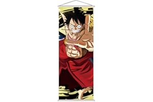 UZSXHJ Pósteres de Anime Scroll, Pirata Poster Anime, Decoración de Pared de Cartel de Desplazamiento de Tela, Poster Figura Videojuego Scroll Pintura Decoración de la habitación Regalo 70x25cm