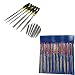 Produktbild 10 Stück Diamant Nadel Datei Set und 6 Stück Mini Sortierte Hand Datei Holz Raspel mit Gummi Handgriff Griffe (4x160mm)