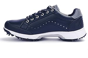 SDEQA Extra Weit Golfschuhe Für Herren Mit Spikes Professionell Wasserdicht Golfschuhe Anti-Skid Leichtgewicht Atmungsaktiv