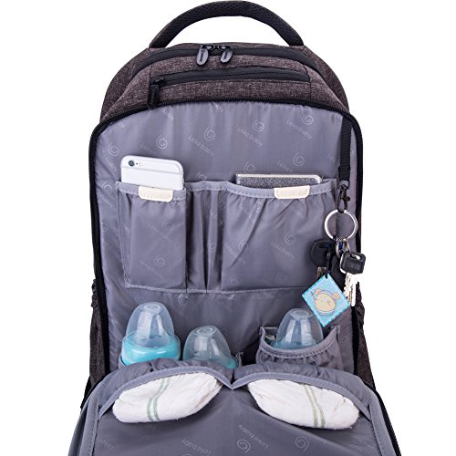 Lekebaby Unisex Baby Wickelrucksäcke mit Wickelauflage und Kinderwagen Haken - 3
